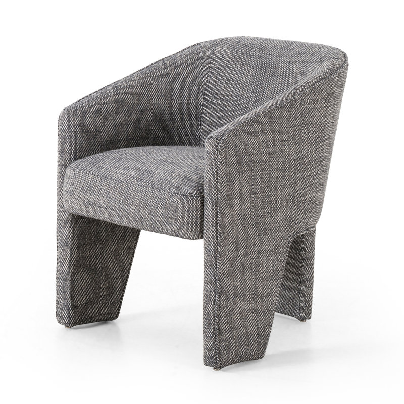 Chaise avec accoudoirs rembourrée Tillison, Barron Smoke