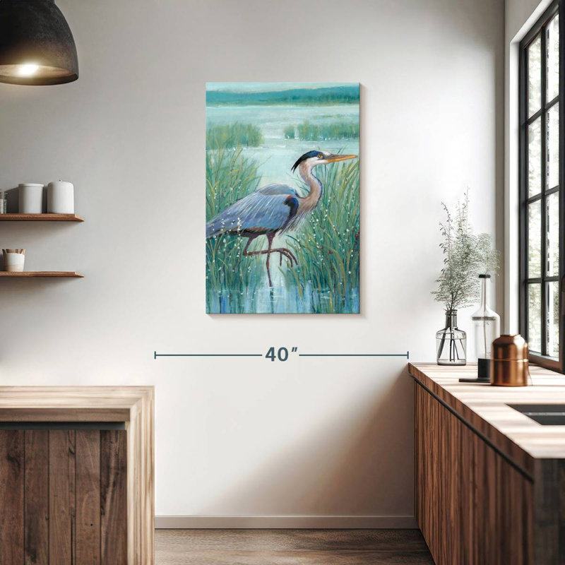 Brampt Wetland Heron I, 36" H x 24" W