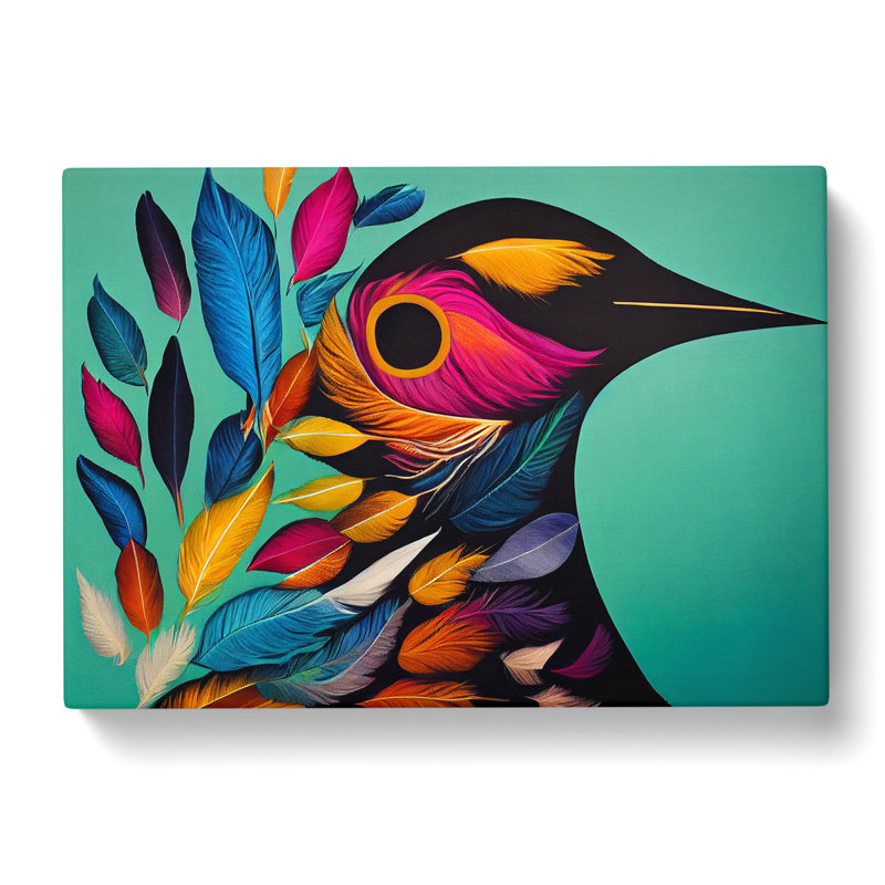 Luminous Bird Abstract - Wrapped Canvas, 35cm H x 50cm W x 3cm D
