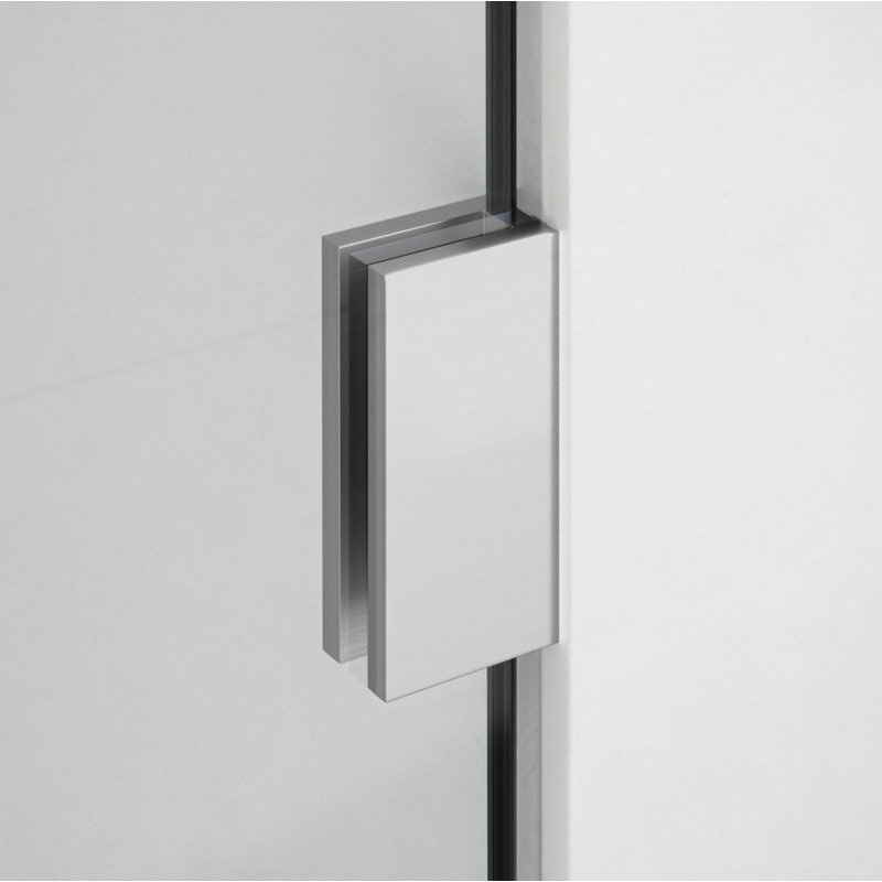 Vela 36 in. x 78 in. Fully Frameless Single Fixed Shower Panel, Brushed Nickel