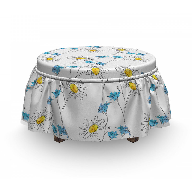 Housse pour repose-pieds en cascade, art paintbrush