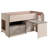 Laureole Twin Loft Bed with Build-In Desk with Built-In Ladder and with Built-In Stairs