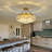 6-Light 22.05"Chandelier Style Drum Semi Flush Mount with Crystal Accents-1512641583