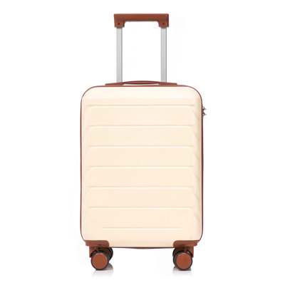 20 Inch ABS Hard Shell Travel Checked Luggage - Scratch Resistant Surface Four Multi-Directional Wheels,  With Combination Lock