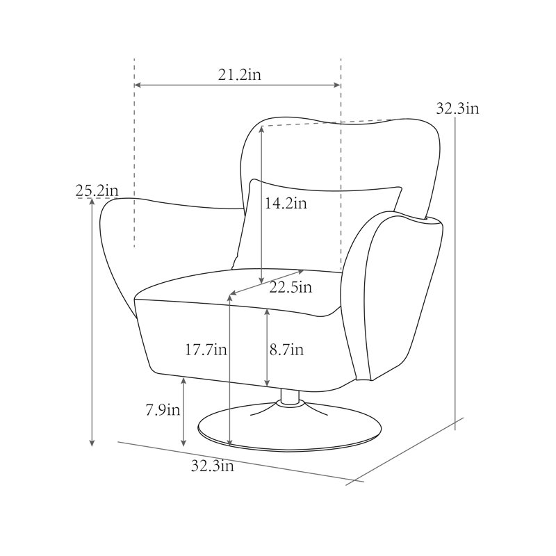 Mercer Swivel Lounge Chair