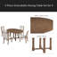 Ensemble de table de salle à manger extensible 5 pièces pour 4 personnes, table de salle à manger ronde pour 4 personnes avec chaises rembourrées, ensemble de table de cuisine de ferme avec rallonge amovible pour la salle à manger et la cuisine-644298830-644298828