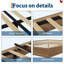 Base de lit en bois, lit plateforme en bois avec conception cannelée, base de lit avec support d'étude, assemblage facile sans sommier-578440787