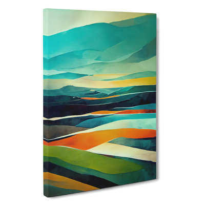 Meadow Landscape in Abstract No.4 - Wall Art