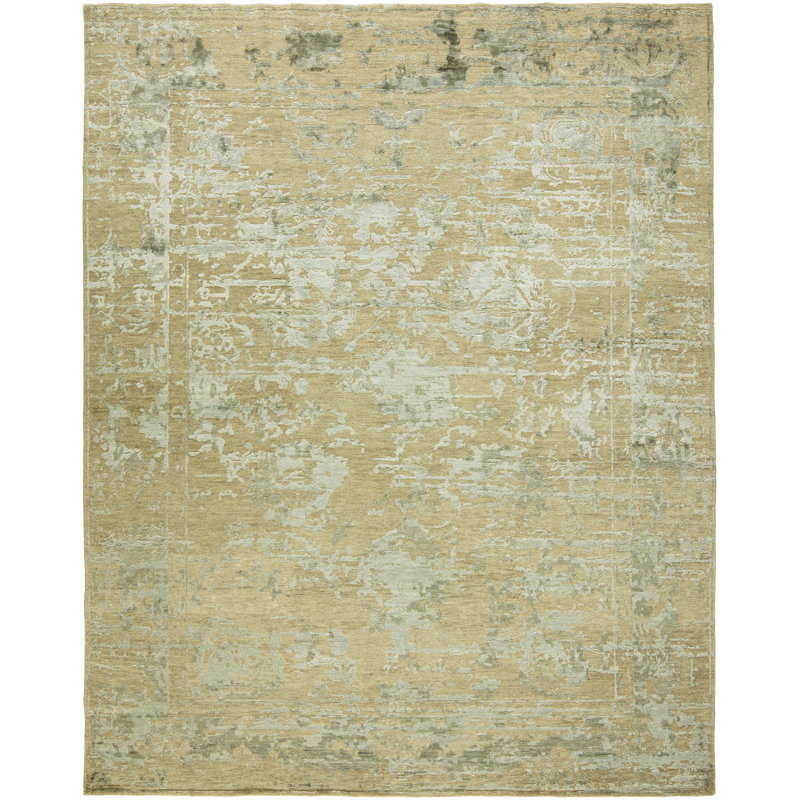 Hand Knotted Area Rug, Rectangle 2' x 3'