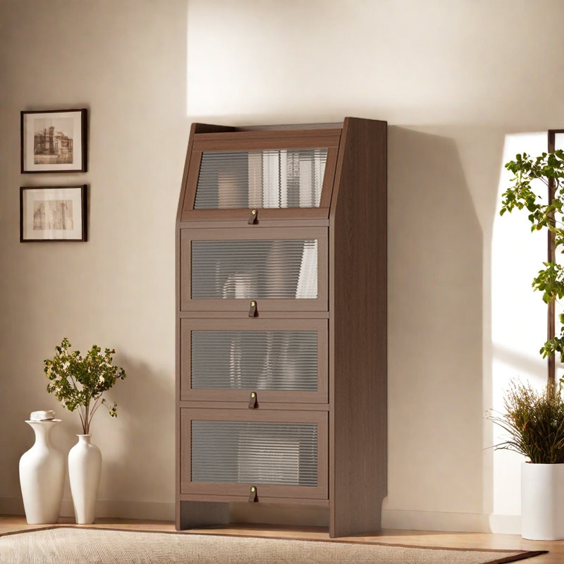 Bibliothèque durable et de haute qualité, (4 tablettes) H 56,1 po x l 25,5 po x P 11,8 po, Marron foncé