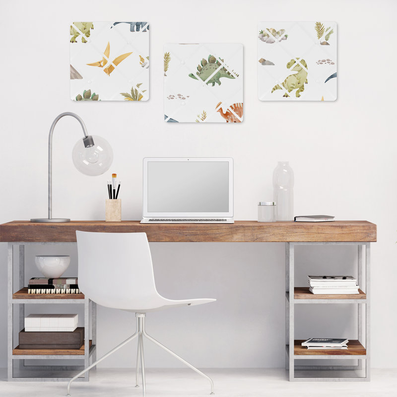 Tableau mémo mural Watercolor Dinosaur Dino par Sweet Jojo Designs