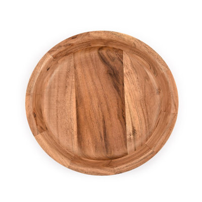 Bol de service rond en bois