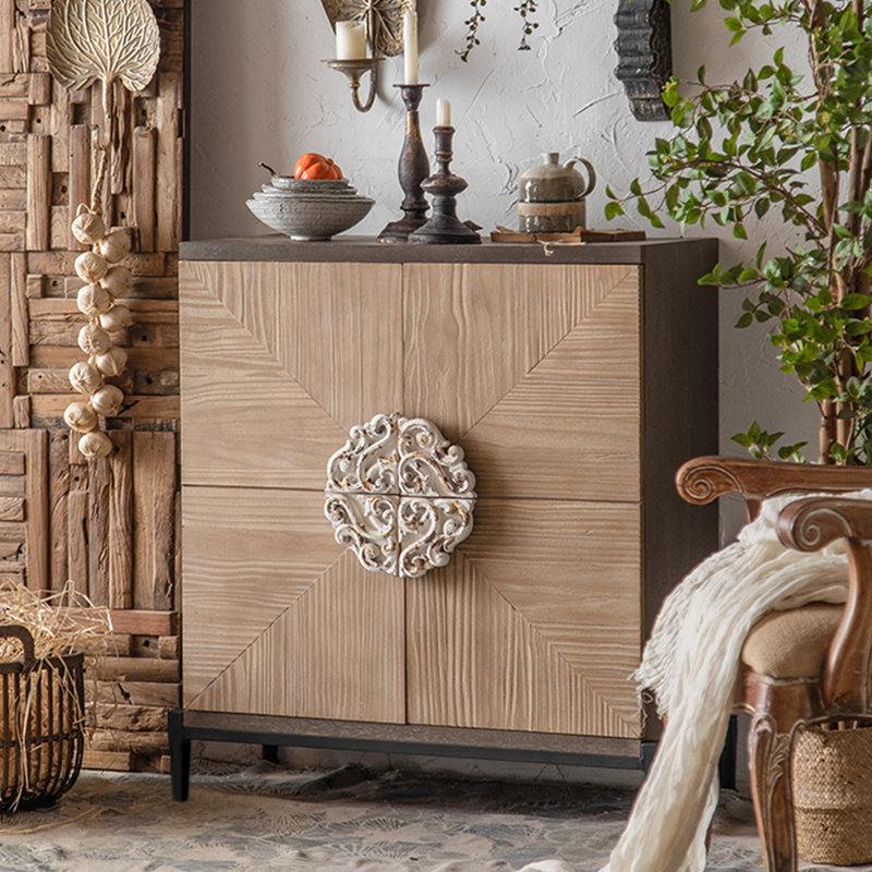 Retro Solid Wood Sideboard