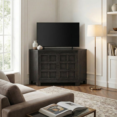 Meuble télé d'angle à panneau en bois