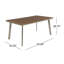 Farjand Rectangular Wood Metal Outdoor Dining Table , 63'' in. W 35.5'' in. D-390371535
