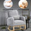 Fauteuil à bascule moderne à dossier haut avec coussin lombaire et poches latérales Modern