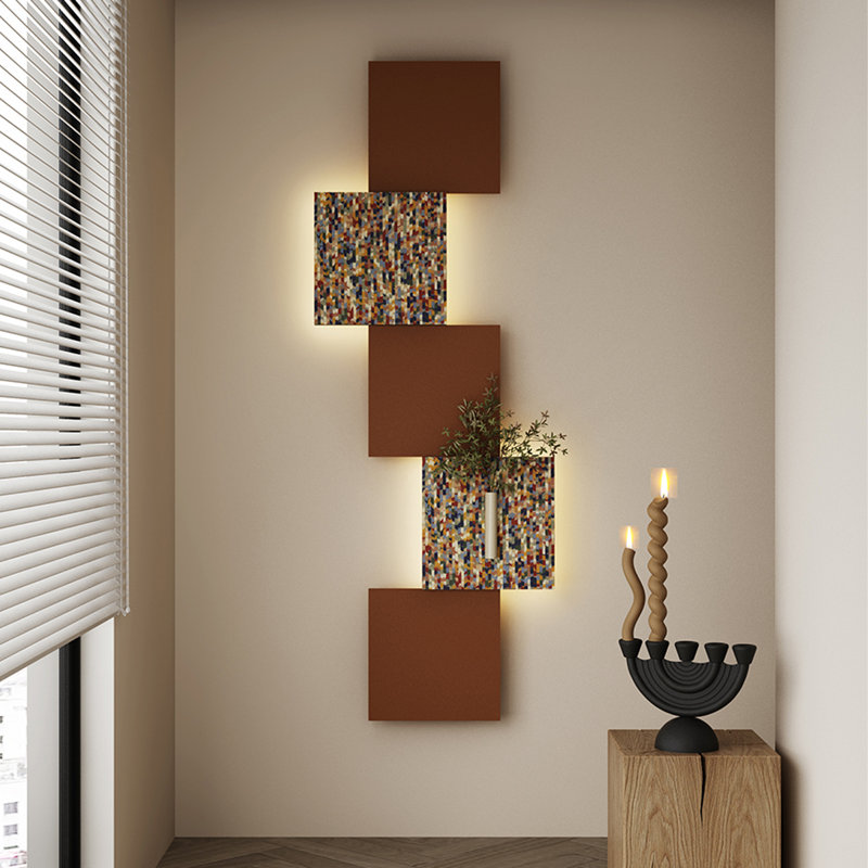 Dopamine Irregular Led Wall Art - Vibrant Mosaic Decor, 47.24" H x 16.93" W x 1.97" D 