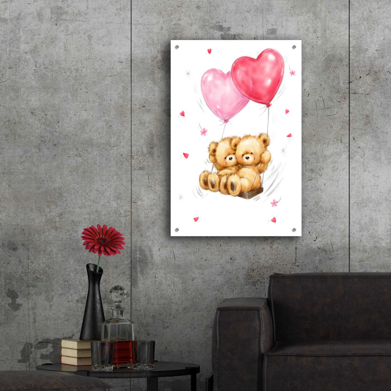 «Two Bears On Heart Swing» par Makiko, H 36 po x l 24 po x P 0,2 po