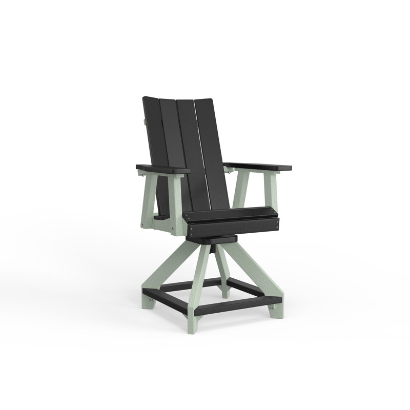 SOL Outdoor Bar Stool, Seafoam, Light Grey