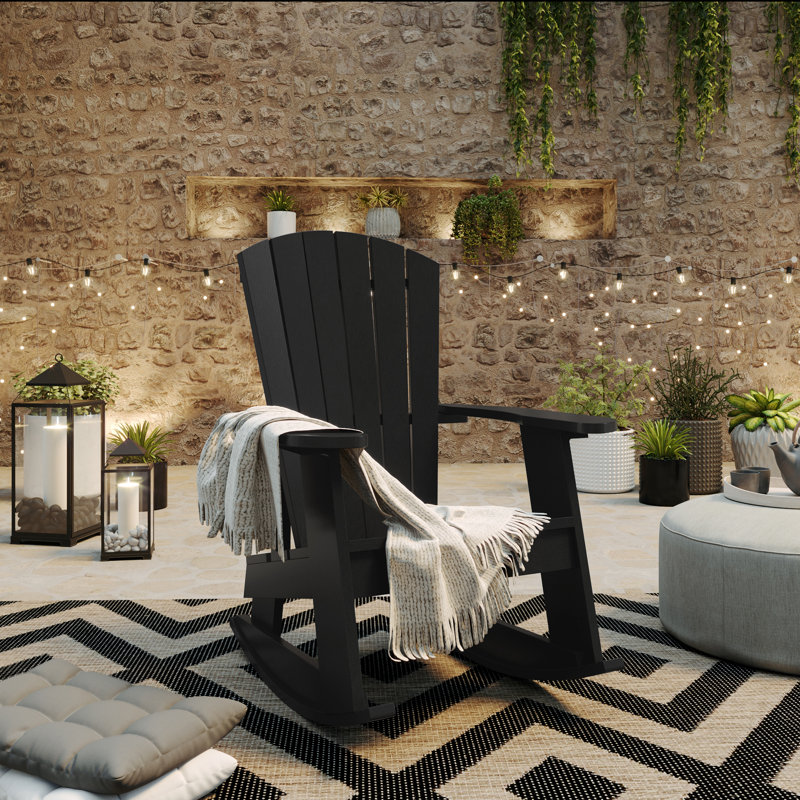Chaise berçante en plastique Adirondack Captiva, Onyx