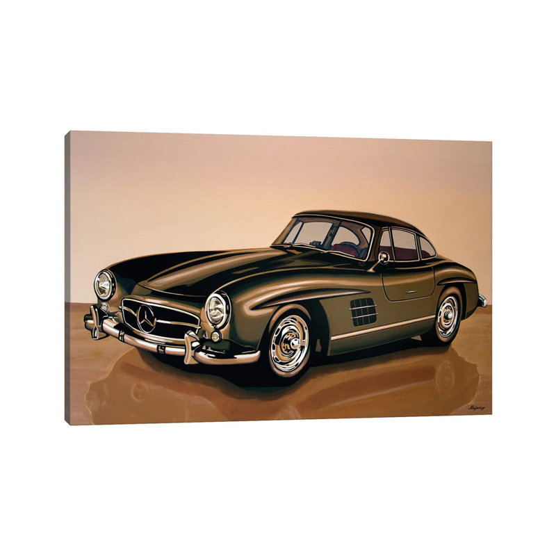 Mercedes Benz 300 SL 1954 by Paul Meijering - Wrapped Canvas Gallery-Wrapped Canvas Giclée, 20.32 cm H x 30.48 cm W