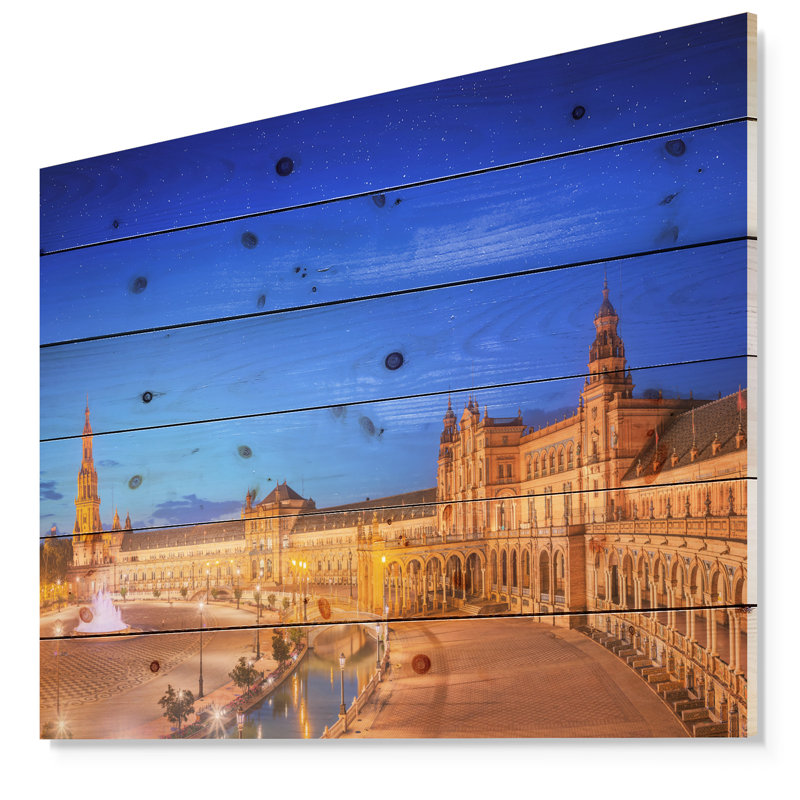 «View of Espagne Square at Sunset», impression, H 30 po x l 40 po x P 1,5 po, Toile tendue
