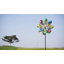 Grand moulin à vent de 79 po en métal, sculpture cinétique colorée pour décor de jardin