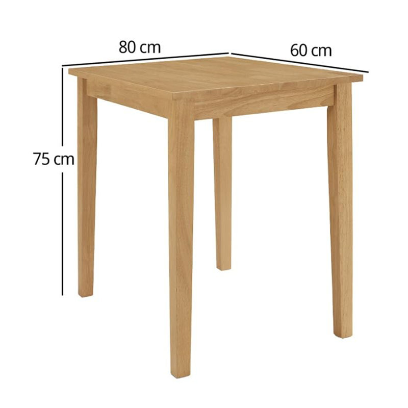 Baudilia Oak Solid Wood Dining Table