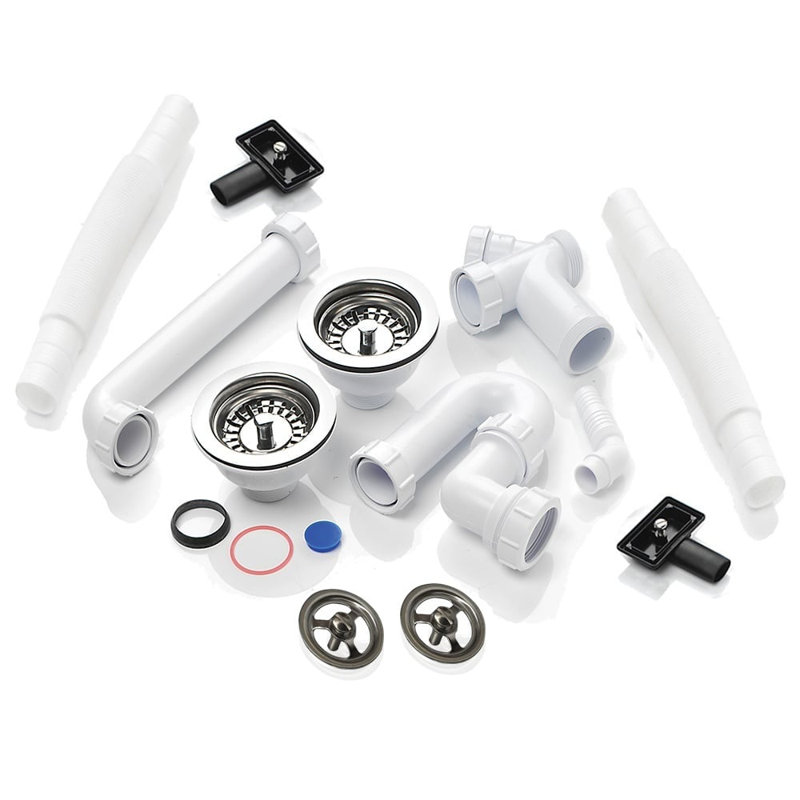  RAK Rangemaster 2.0 Bowl Waste With 2X Overflow And Plumbing Kit, Chrome