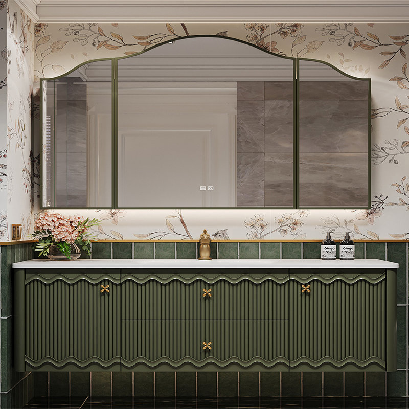 Armoire de salle de bain de style américain rétro., 71"