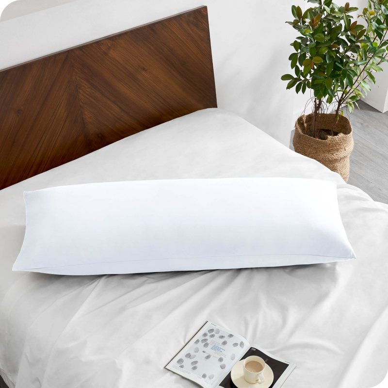 Microfiber Body Pillowcase - Zipper Closure, White