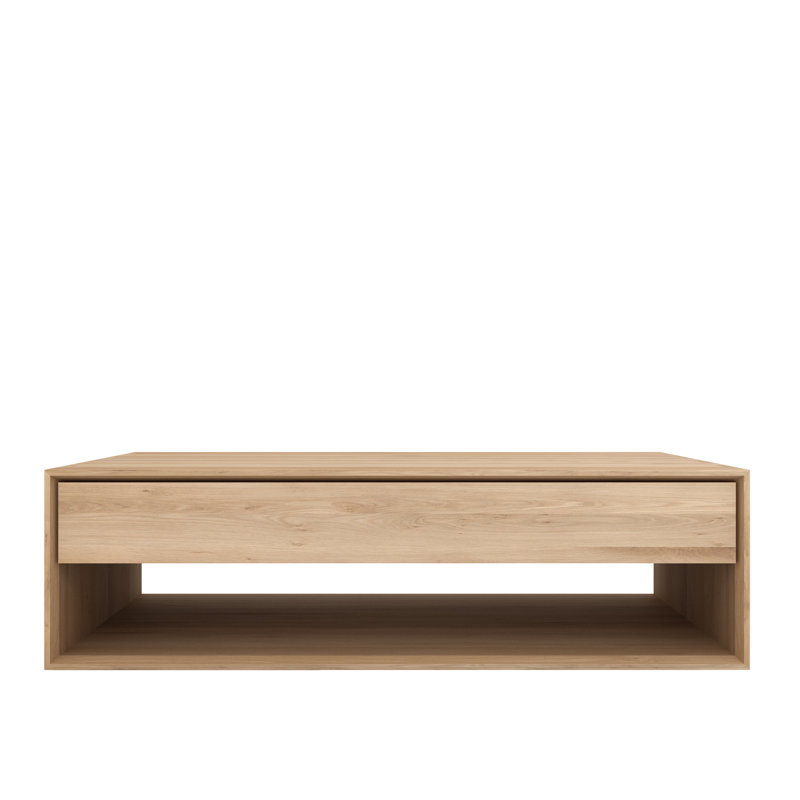 Nordic Solid Wood Coffee Table, 13.8" H x 47.2" L x 27.6" W