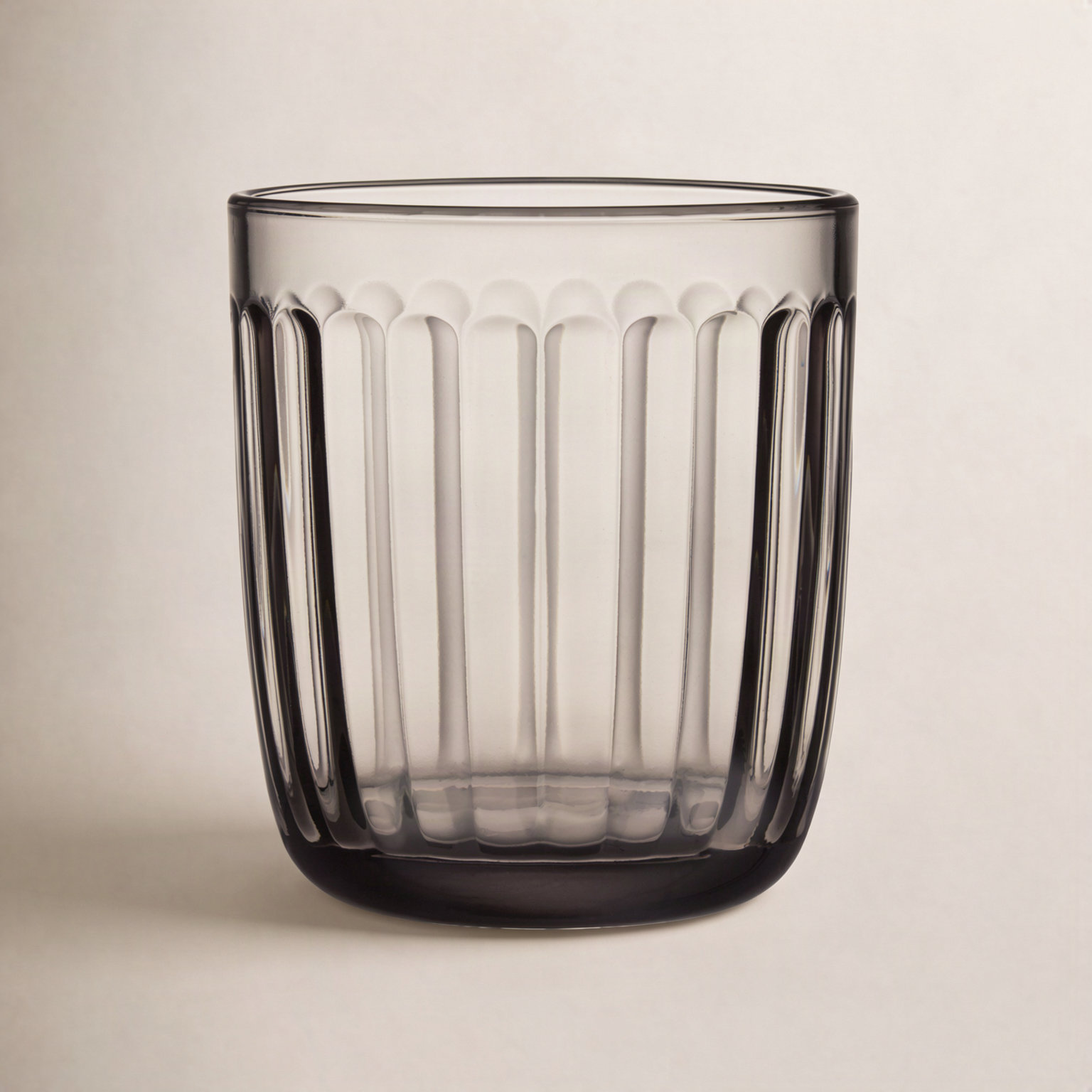 Raami Ribbed Drinking Glass, Linen