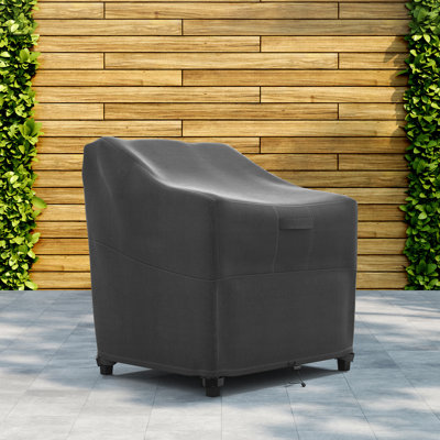 Heavy Duty Premium Patio Chair Cover – Breathable, Heavy-Duty Protector with Water-Resistant PVC, Adjustable Elastic Hem, Click-Close Straps, and Air by Freeport Park