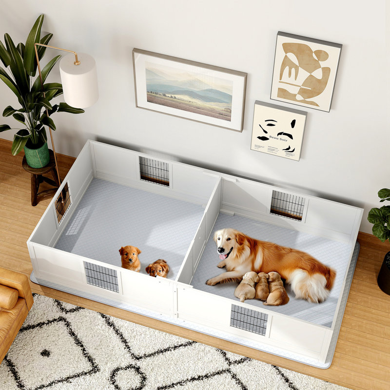 Boîte de mise bas pour chiens et chiots Pawhut