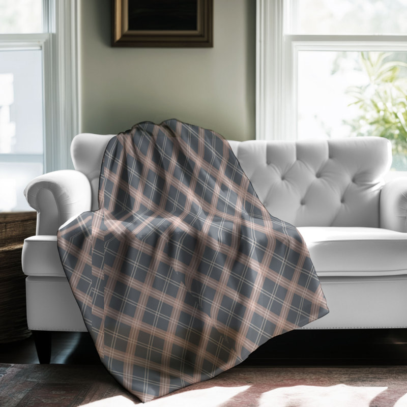 Couverture en sherpa corail 1 pièce Coral Smoky, Grand lit