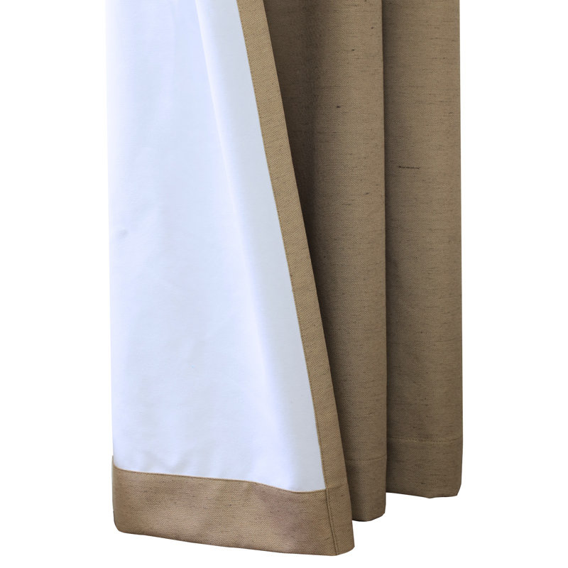 Harpa Solid Max Blackout Thermal Grommet Curtain Panels, Pebble, 52" W x 95" L