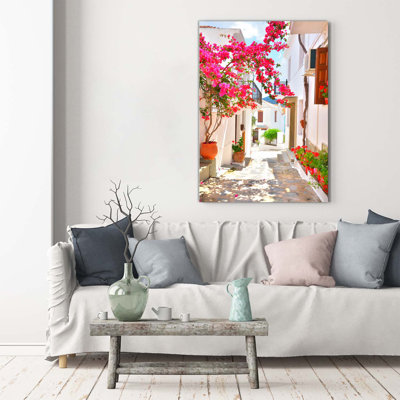Greek Streets - Wrapped Canvas Print