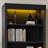 83" Tall Wood Bookcase Suite With Light Strip ,5-Tier Home Decor Bookcase Suite With Adjustable Shelves,Storage Organizer,Free Standing Storage Shelves Suite For Living Room,Home Office-1544919417