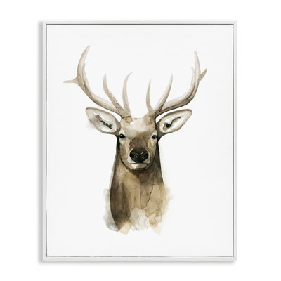" Deer Portrait Watercolor " by Grace Popp