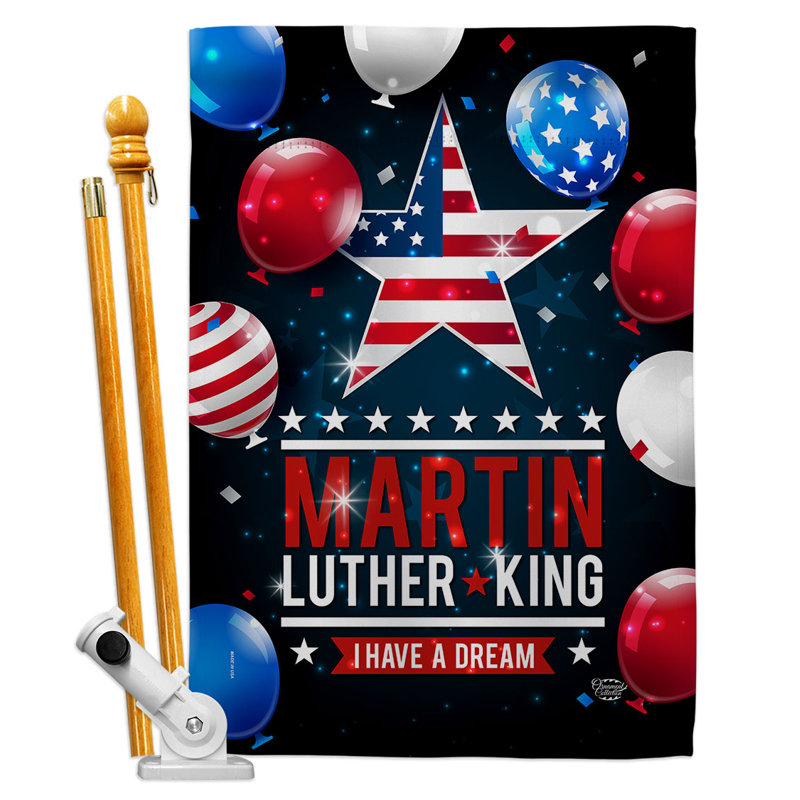 Double Sided 40'' H x 28'' W Polyester Flag Set