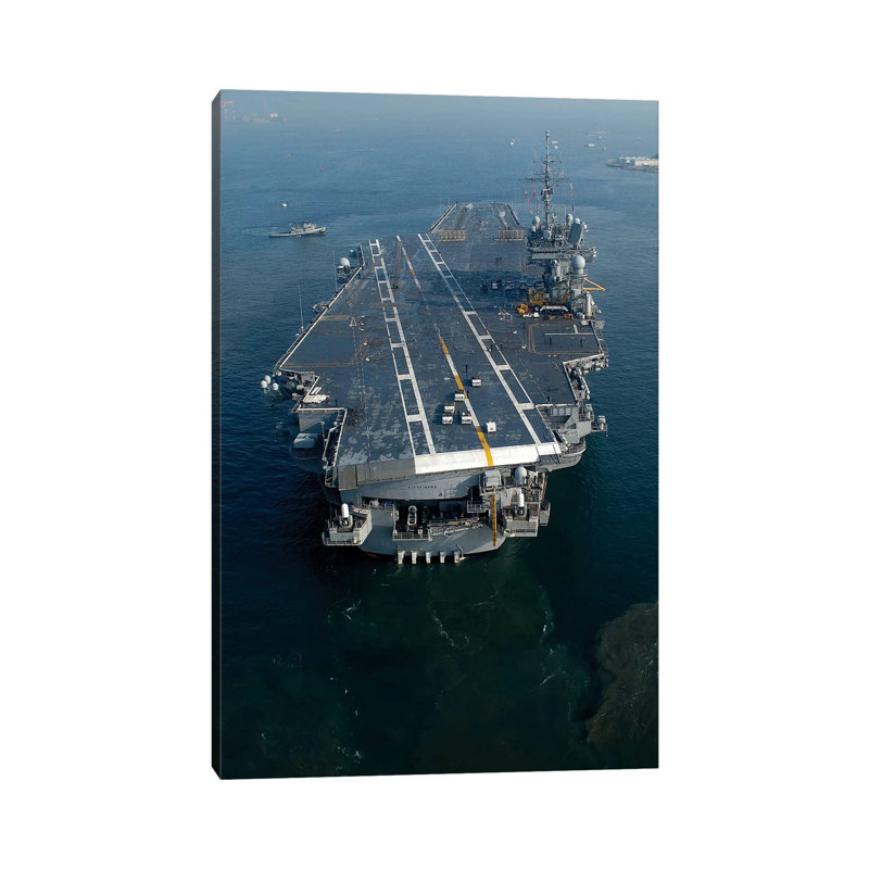 The Conventionally Powered Aircraft Carrier USS Kitty Hawk by Stocktrek Images - Wrapped Canvas Print