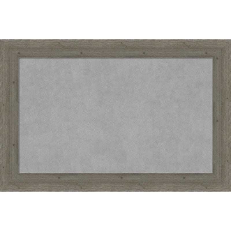 Tableau d'affichage mural magnétique Keyla, H 31 po x l 47 po, Poteau de clôture brun