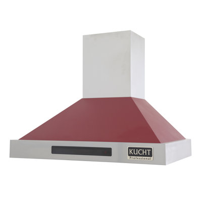 KUCHT Professional 36 in. Wall Mounted Range Hood 900CFM in Red