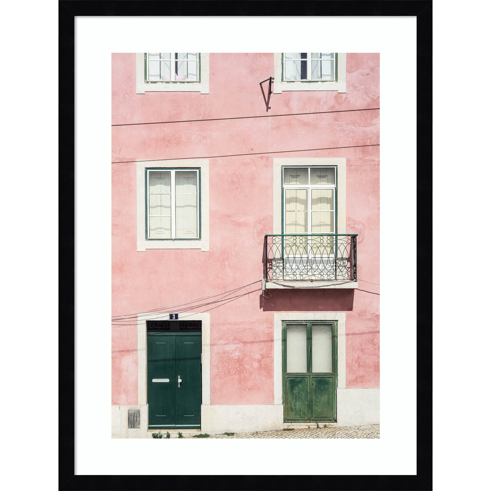 Daisey "Pink Parade" Print, Black, 25" H x 19" W