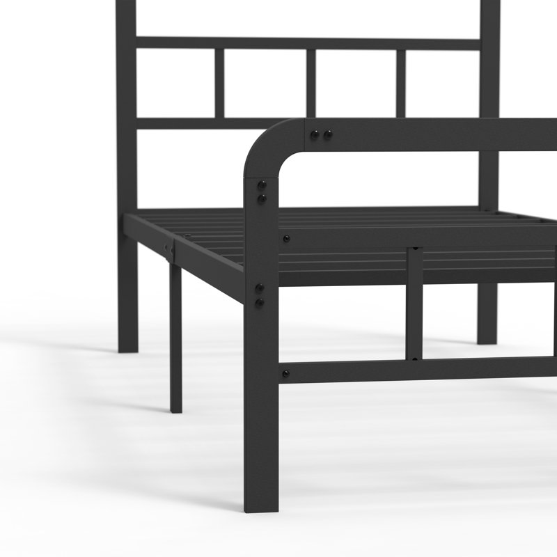 Isidra Metal Bed Frame 14 inch with Headboard and Footboard, Twin