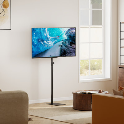 Universal Swivel Floor Tv Stand With Height Adjustable Column For Home, Office, Patio, Classroom