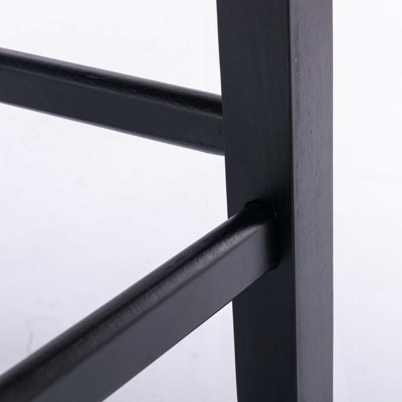 Ensemble de 2 tabourets de bar contemporains rembourrés en velours, Noir, noir, noir, noir