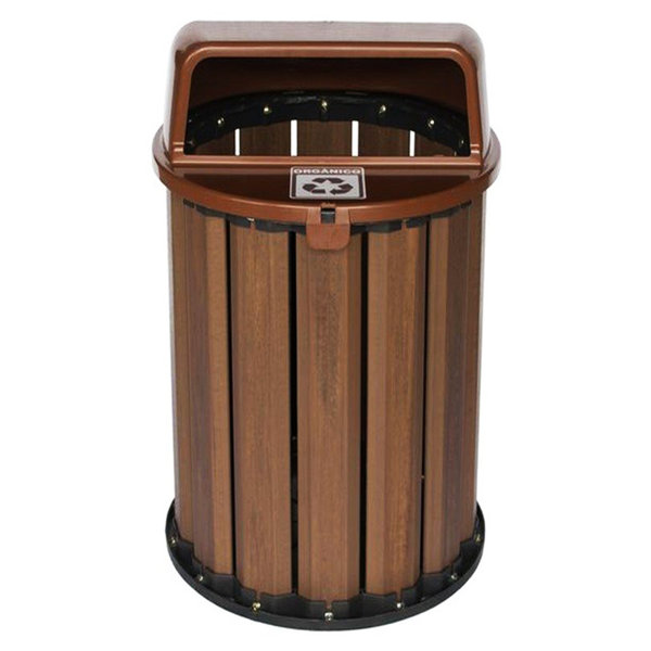 Home Zone Living 1.7 Gallon Small Trash Can, Slim Rectangular Wastebasket with Wood Grain Cover, Serene Green, Virtuoso Collection, 2-Pack
