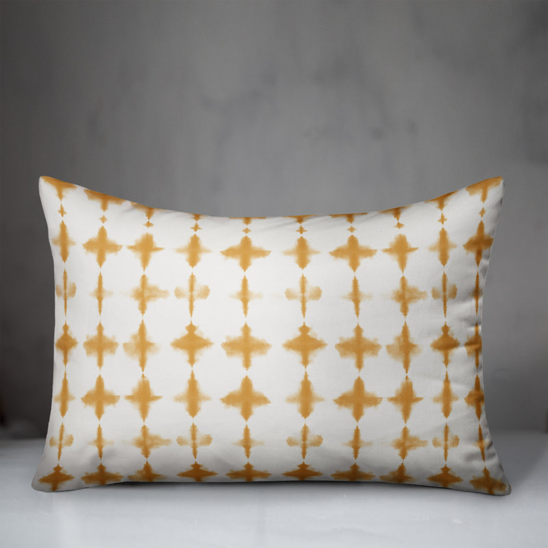 Geometric Throw Pillow, Yellow